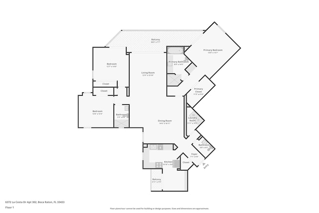 6372 La Costa Dr Unit 302, Boca Raton, FL 33433 - room layout