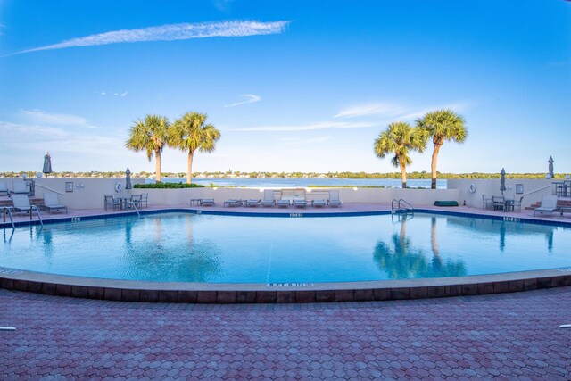 pool featuring a patio area