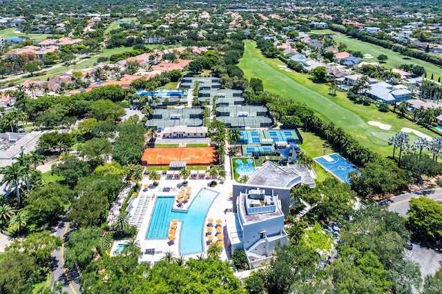 7383 Orangewood Ln Unit 304, Boca Raton, FL 33433 - aerial view of property and surrounding area with a local golf course, a pool, and nearby suburban area