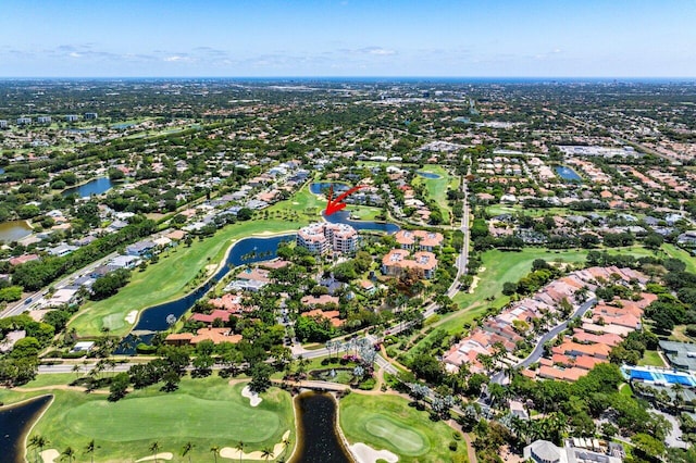 7383 Orangewood Ln Unit 304, Boca Raton, FL 33433 - aerial view of property's location featuring nearby suburban area, a golf course, and a large body of water