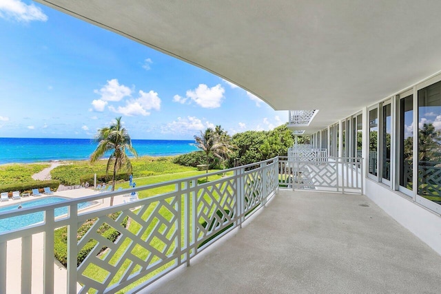 1225 S Ocean Blvd Unit 302, Delray Beach, FL 33483 - balcony featuring view of water and beach