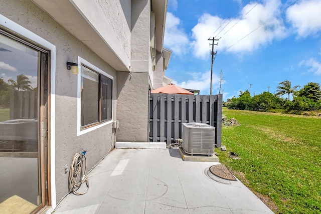 view of patio / terrace featuring cooling unit