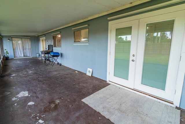 view of patio with french doors