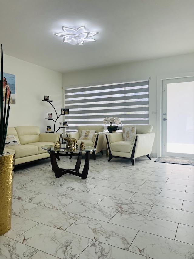 4730 W 8th Pl, Hialeah, FL 33012 - living area with marble finish floor