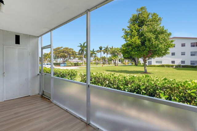 296 Fanshaw H, Boca Raton, FL 33434 - view of unfurnished sunroom