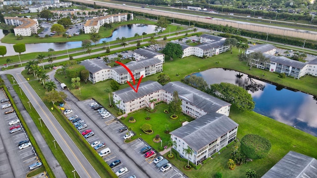296 Fanshaw H, Boca Raton, FL 33434 - aerial view of a nearby body of water and apartment complex / building
