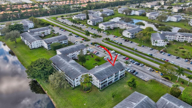 296 Fanshaw H, Boca Raton, FL 33434 - drone / aerial view of a nearby body of water and apartment complex