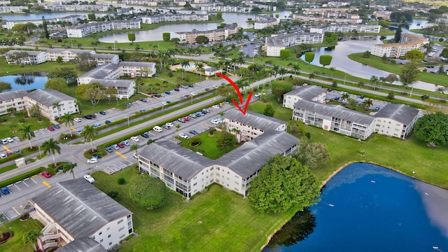 296 Fanshaw H, Boca Raton, FL 33434 - aerial view of property's location with a nearby body of water and apartment complex