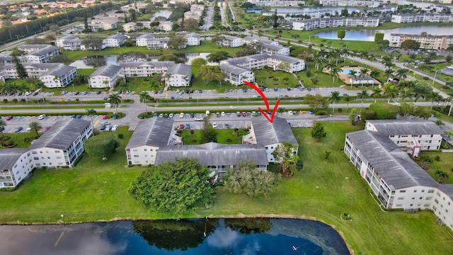 296 Fanshaw H, Boca Raton, FL 33434 - aerial view of property's location featuring a nearby body of water