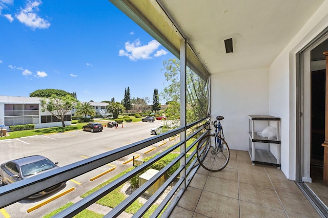 balcony featuring a residential view