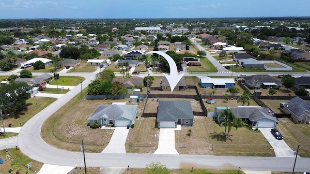 bird's eye view featuring a residential view