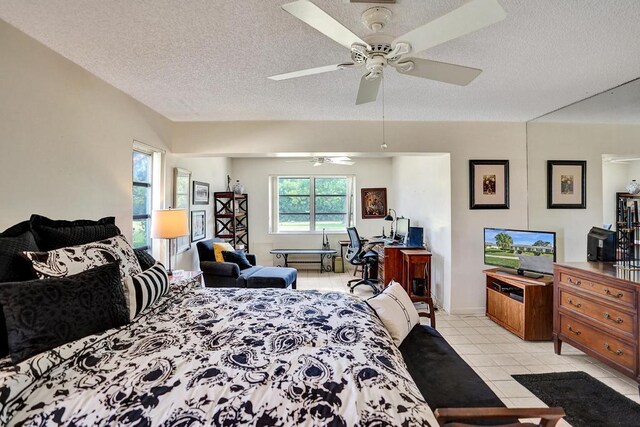 bedroom featuring a textured ceiling
