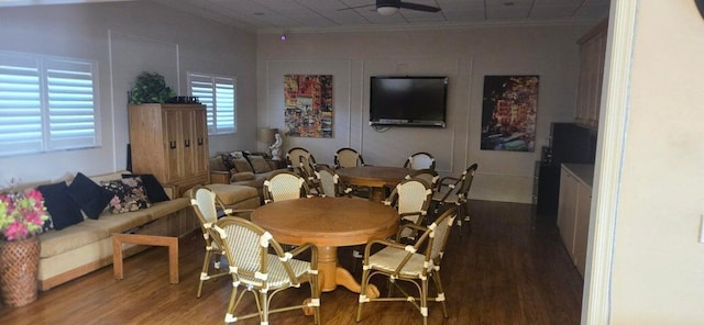 2006 S Federal Hwy S Unit 102, Boynton Beach, FL 33435 - dining space with crown molding and wood finished floors