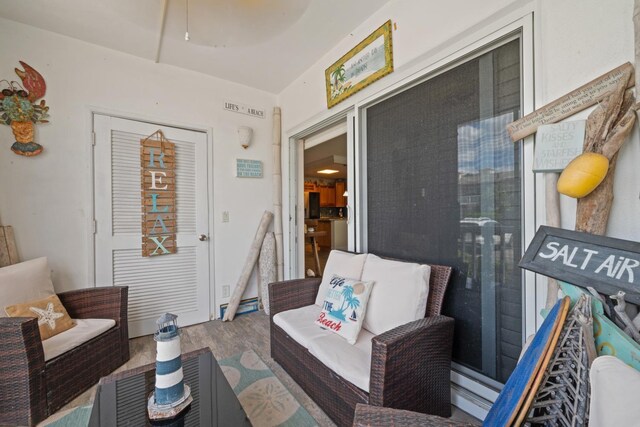 4201 S Ocean Blvd Unit I1, Palm Beach, FL 33480 - sunroom with an outdoor hangout area