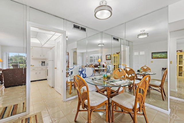 dining area with visible vents