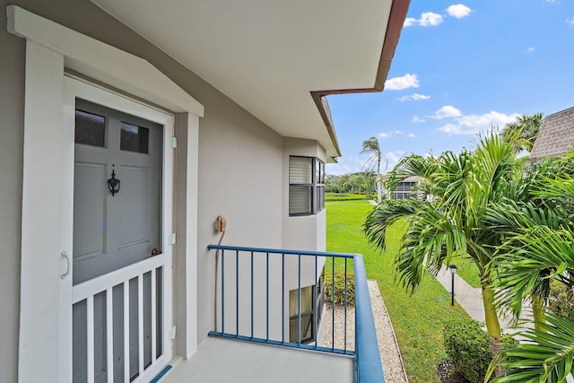 view of balcony