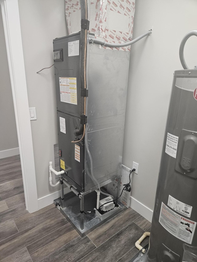 utilities with heating unit and water heater