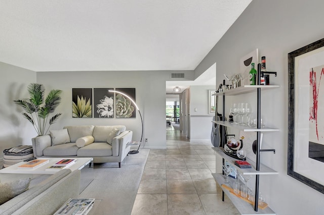 15108 Ashland Dr Unit 185, Delray Beach, FL 33484 - living area with baseboards, visible vents, and tile patterned flooring