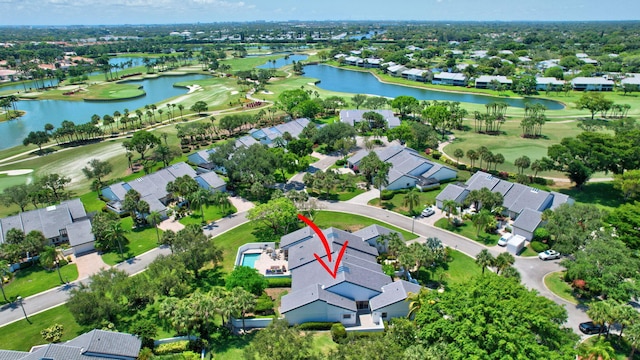 14 Windsor Ln, Boynton Beach, FL 33436 - aerial overview of property's location with a local golf course and nearby suburban area
