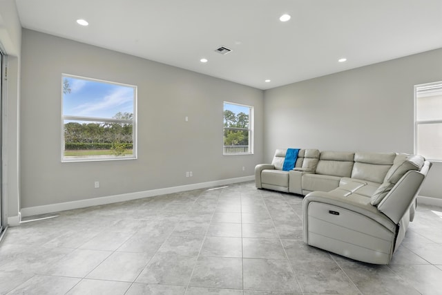 15816 Orchard Dr, Westlake, FL 33470 - living area with recessed lighting, visible vents, and baseboards