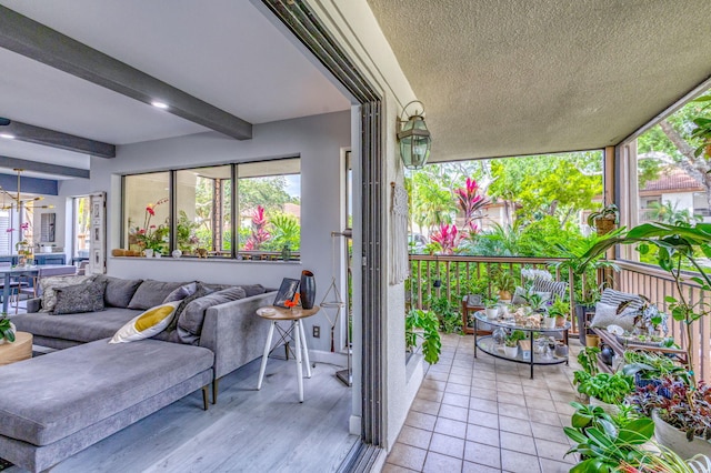 balcony featuring outdoor lounge area