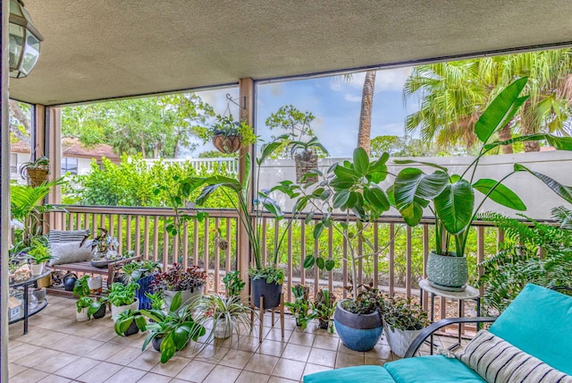 view of sunroom