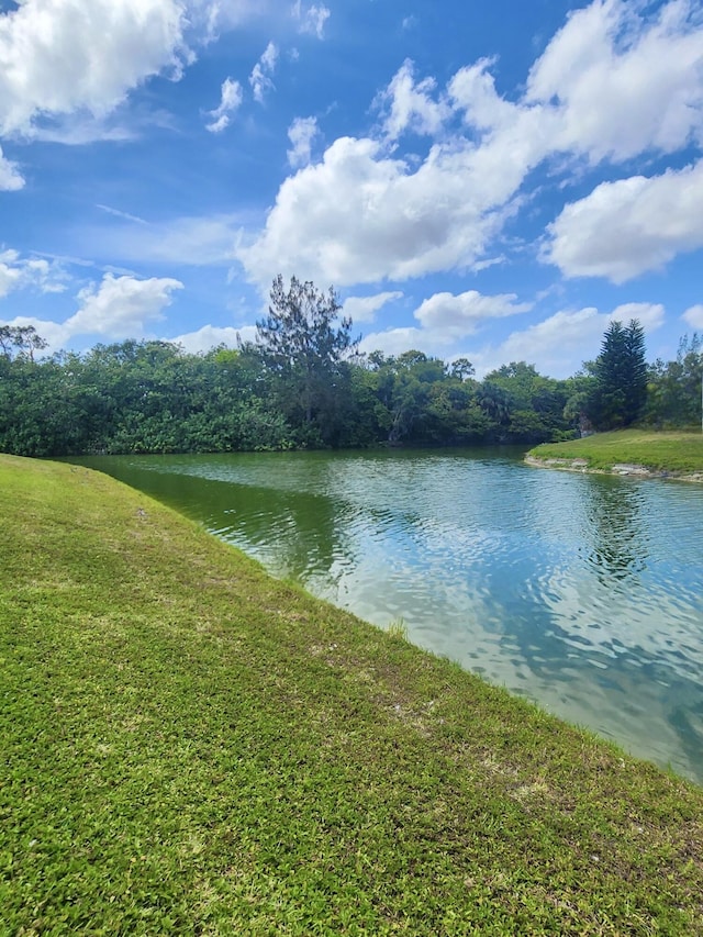 82 Camden Unit D, West Palm Beach, FL 33417 - water view with a heavily wooded area