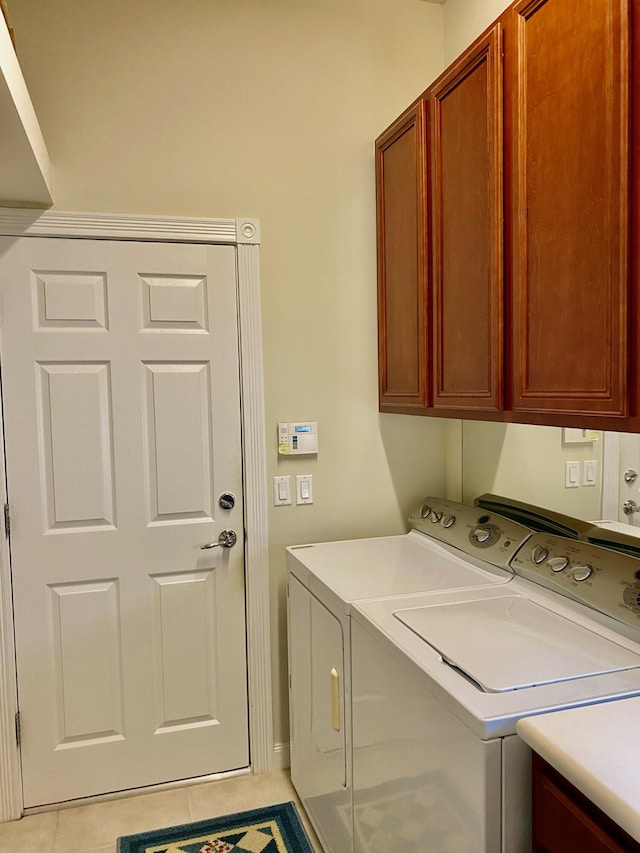 3531 Plume Way SE, Palm Bay, FL 32909 - washroom with light tile patterned flooring, cabinet space, and washer and dryer