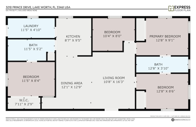 3208 Prince Dr, Lake Worth, FL 33461 - floor plan