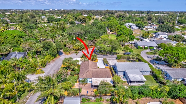 387 Yvonne Dr, West Palm Beach, FL 33406 - bird's eye view of a pool area