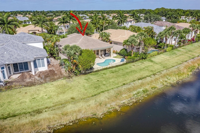 112 Dalena Way, Palm Beach Gardens, FL 33418 - drone / aerial view featuring a water view and a residential view