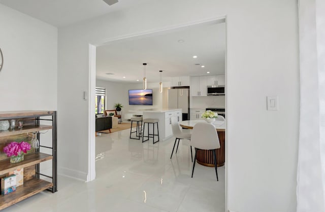 918 Turner Rd, Delray Beach, FL 33483 - corridor with recessed lighting and light tile patterned flooring