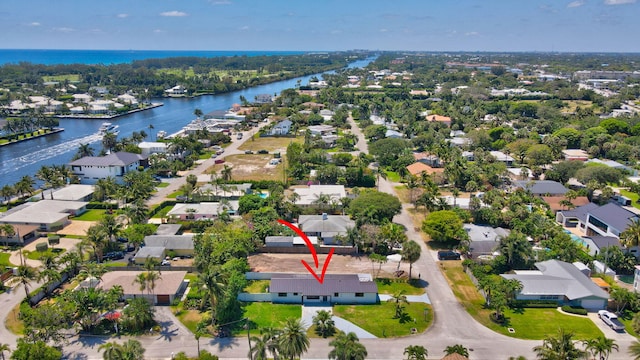 918 Turner Rd, Delray Beach, FL 33483 - drone / aerial view with a residential view and a water view