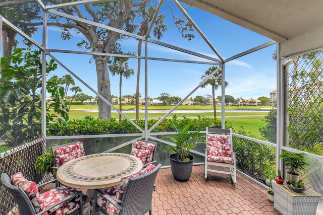 17352 Antigua Point Way, Boca Raton, FL 33487 - sunroom featuring view of golf course