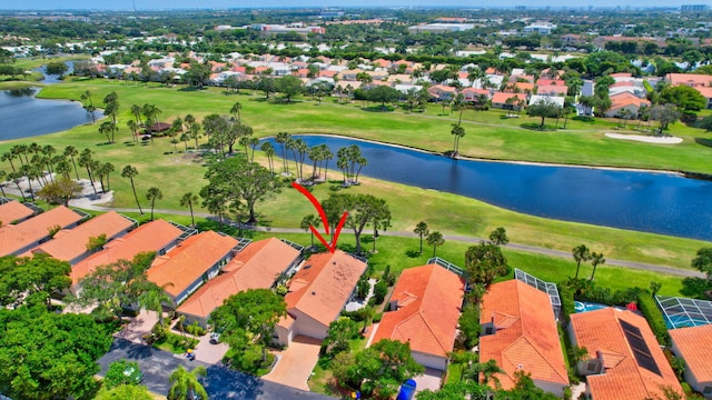 17352 Antigua Point Way, Boca Raton, FL 33487 - birds eye view of property featuring a water view, golf course view, and a residential view