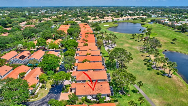 17352 Antigua Point Way, Boca Raton, FL 33487 - drone / aerial view featuring a residential view, a water view, and golf course view