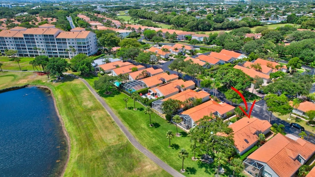 17352 Antigua Point Way, Boca Raton, FL 33487 - birds eye view of property with a water view and golf course view