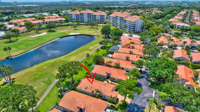 17352 Antigua Point Way, Boca Raton, FL 33487 - aerial view with view of golf course and a water view