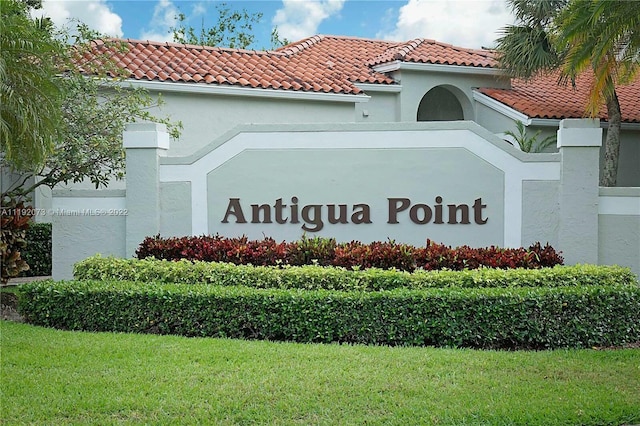 17352 Antigua Point Way, Boca Raton, FL 33487 - community / neighborhood sign with a lawn