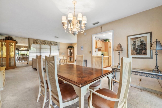 3163 NE 8th Ave, Boca Raton, FL 33431 - dining area with a chandelier and light colored carpet