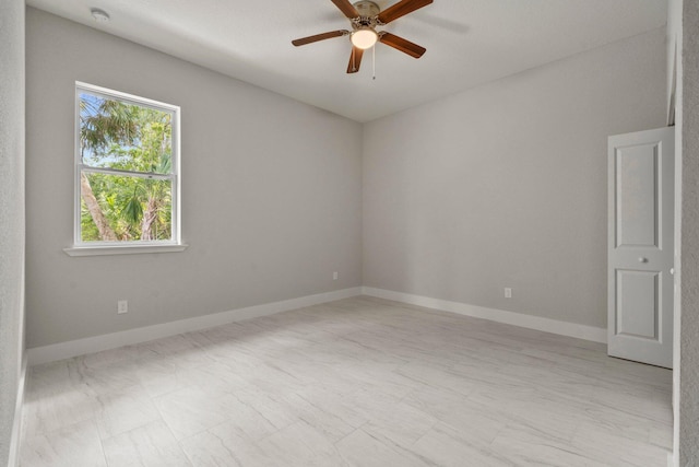 899 Gladiola Ave, Sebastian, FL 32958 - unfurnished room featuring baseboards and ceiling fan