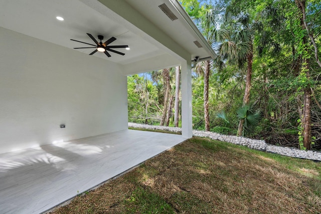 899 Gladiola Ave, Sebastian, FL 32958 - view of patio featuring ceiling fan and visible vents