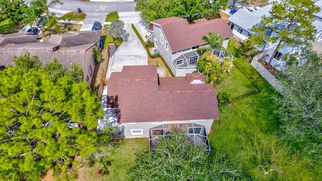drone / aerial view featuring a residential view
