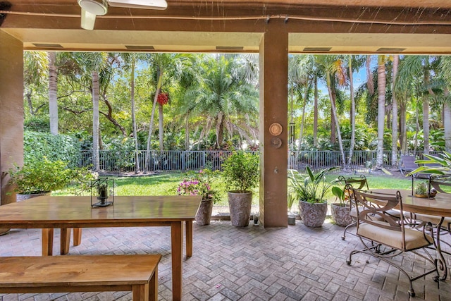 view of sunroom