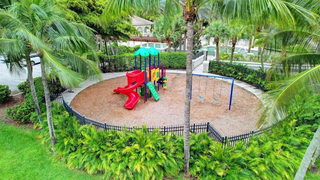 community playground with fence