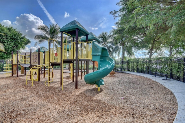 community playground featuring fence