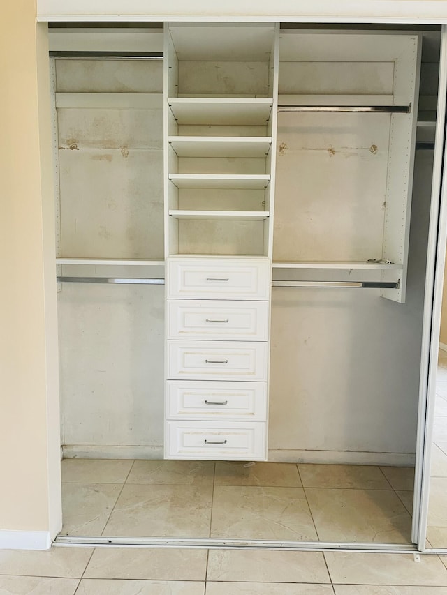 view of closet
