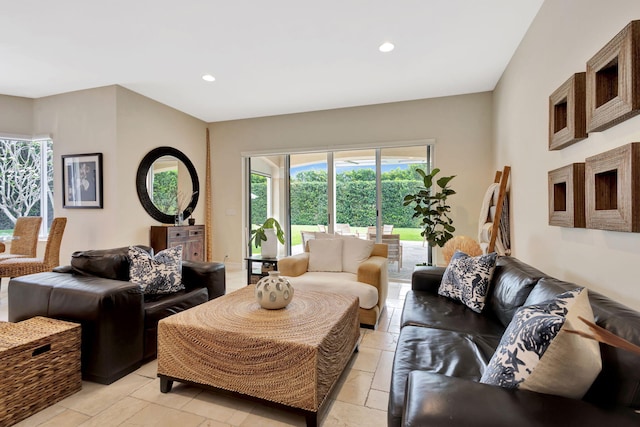 2465 Chesapeake Cir, West Palm Beach, FL 33409 - living room featuring recessed lighting