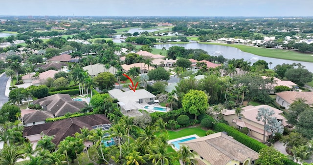 2465 Chesapeake Cir, West Palm Beach, FL 33409 - bird's eye view featuring a water view and a residential view