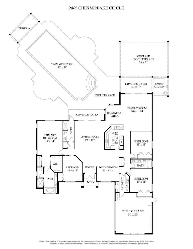 2465 Chesapeake Cir, West Palm Beach, FL 33409 - floor plan